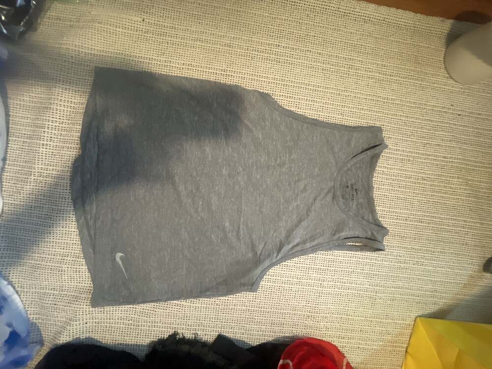 Nike Dri-FIT Gray Athletic Tank Top Size S